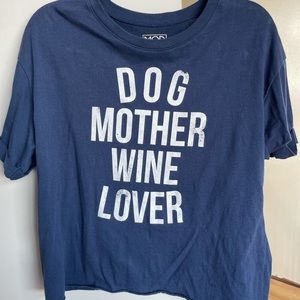 Blue Modern Lux crop tee
